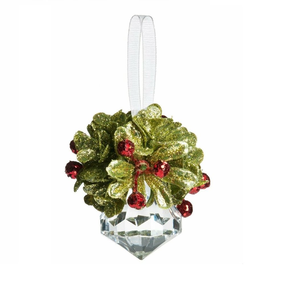 Ganz Kissing Krystals Teeny Clear Plastic/Acrylic Jewel Shape Ornament